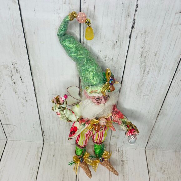 Mark Roberts Small Fairy Minty Green Hat Sweets Gumdrops in Striped Pants - Picture 10 of 10